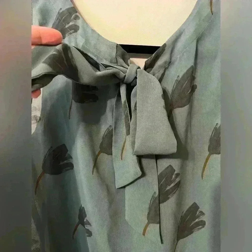 Cabi Tulip Tunic With Back Tie Sheer Blouse Top S… - image 6